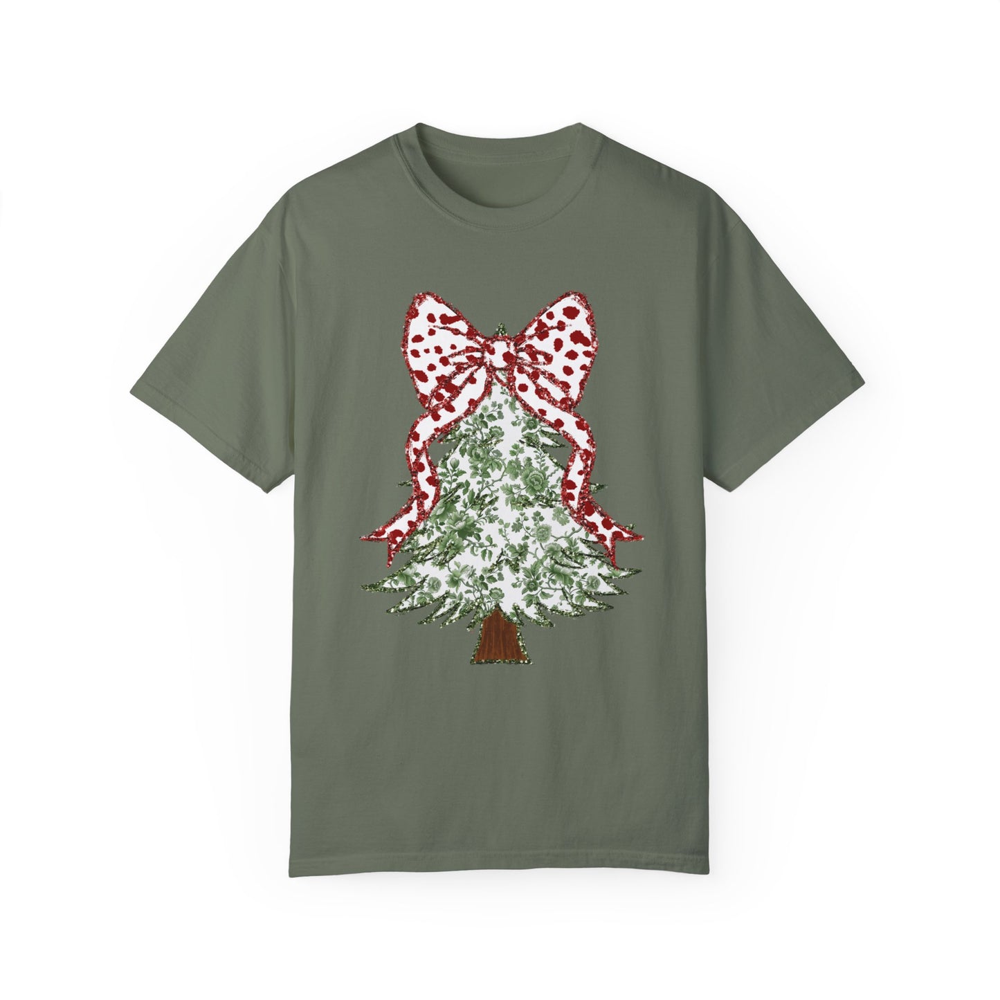 Glitter Christmas Tree Tee - Comfort Colors