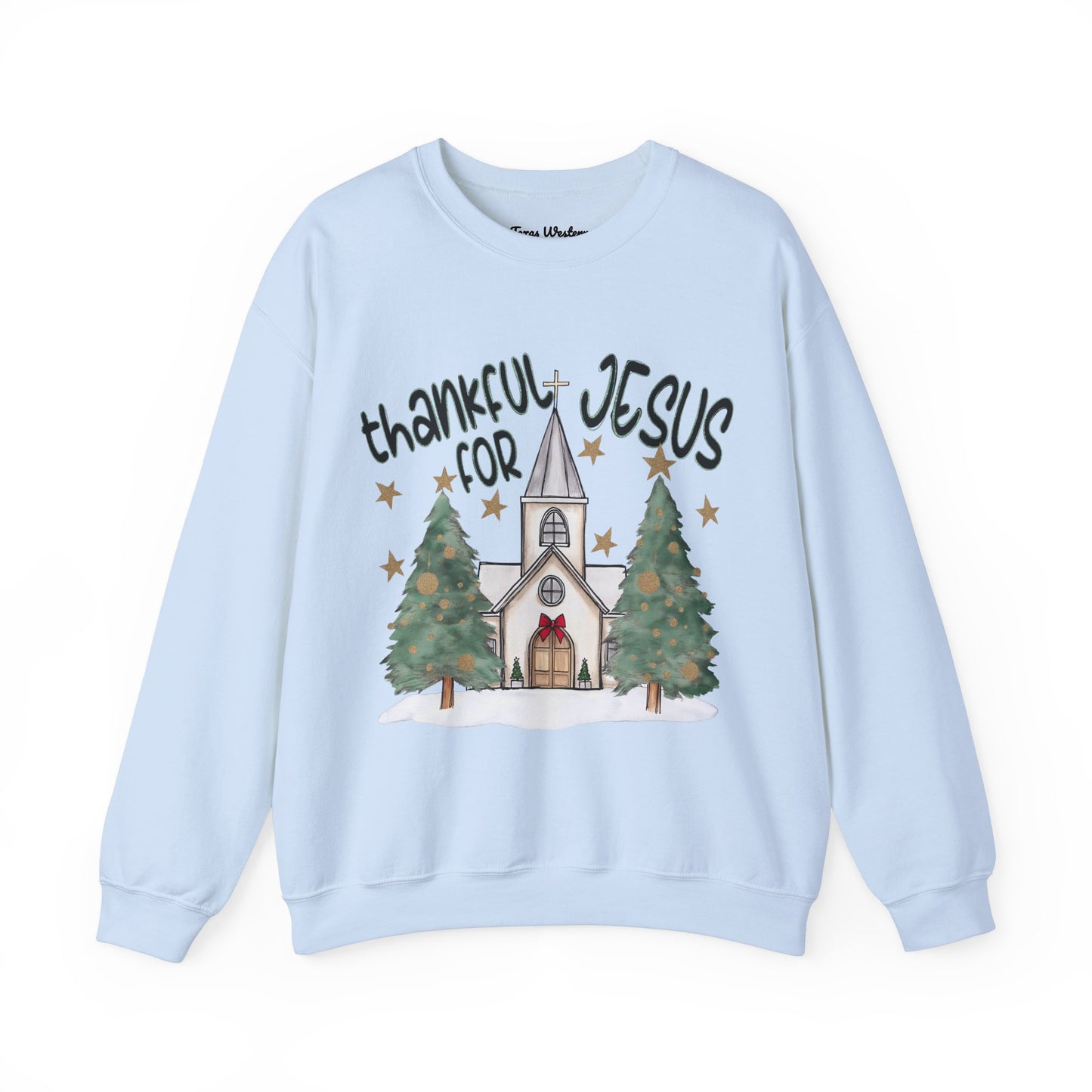 Thankful For Jesus Crewneck - Gildan
