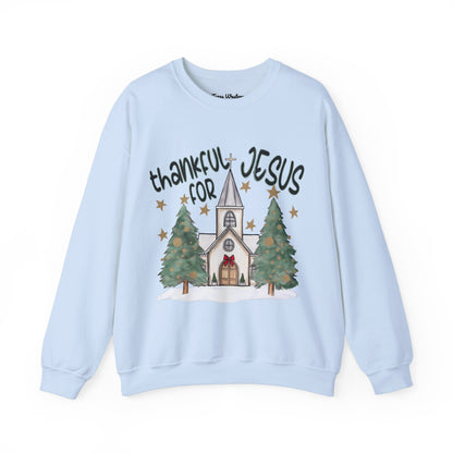 Thankful For Jesus Crewneck - Gildan