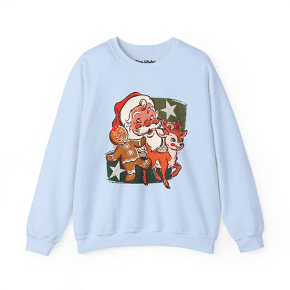 Vintage Christmas Collage Crewneck - Gildan