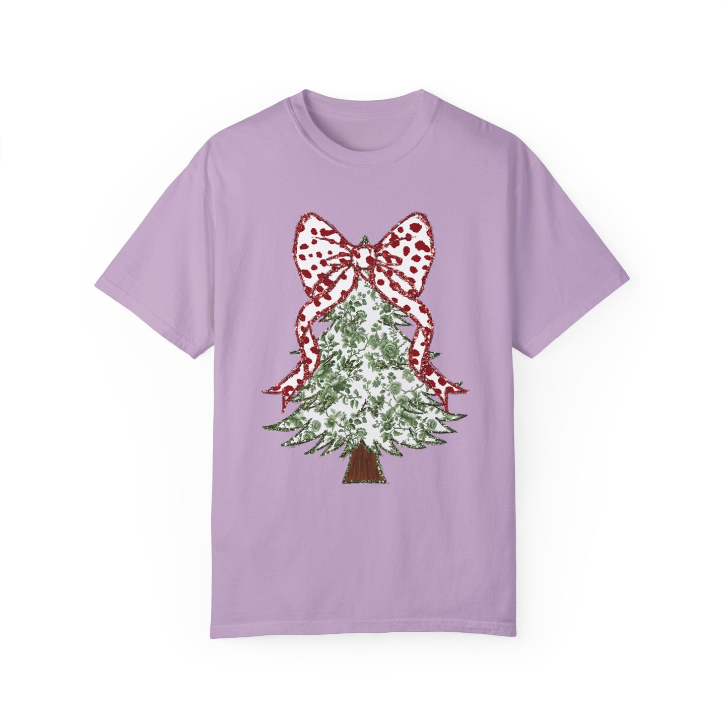 Glitter Christmas Tree Tee - Comfort Colors