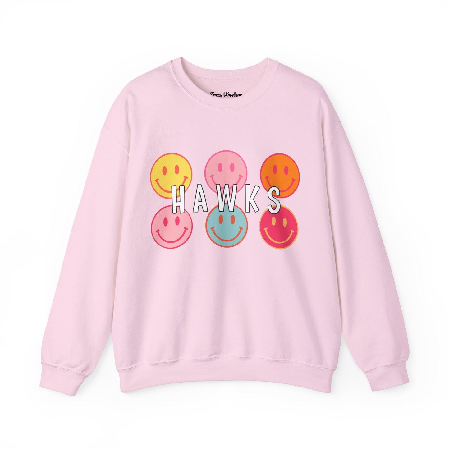 Hawks Smiley Crewneck - Gildan
