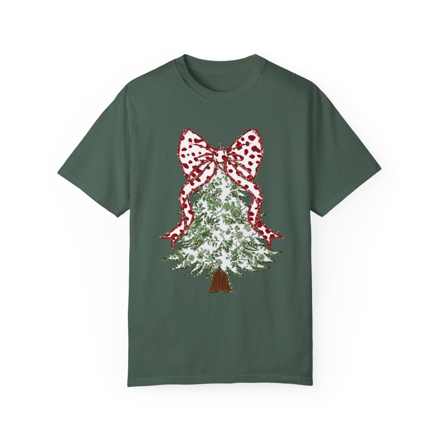 Glitter Christmas Tree Tee - Comfort Colors