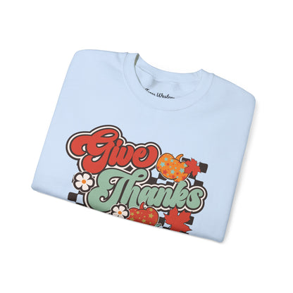Give Thanks To The Lord - Red - Crewneck - Gildan
