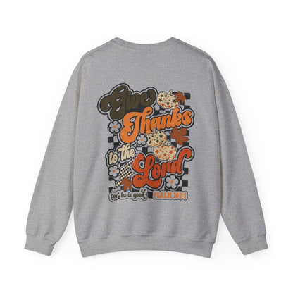 Give Thanks To The Lord Crewneck - Green - Gildan