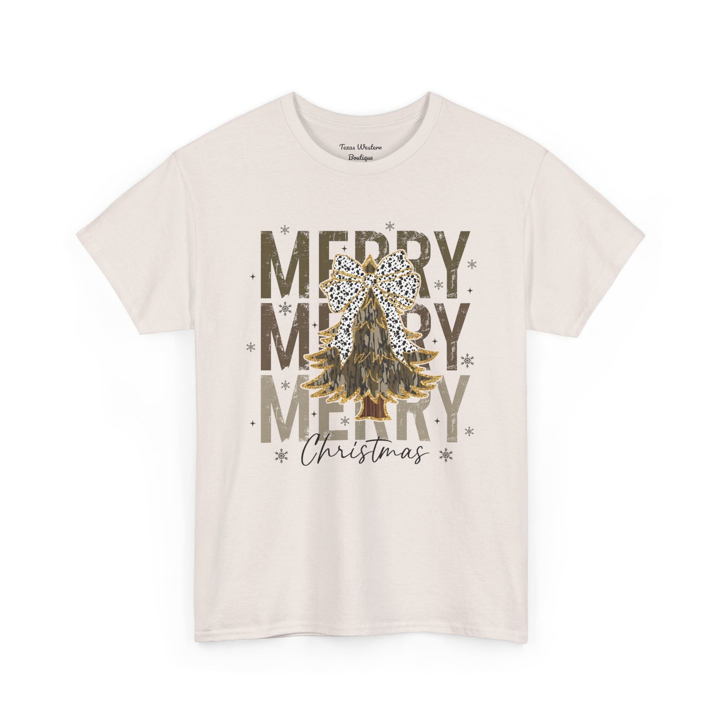 Camo Merry Christmas Tee - Gildan