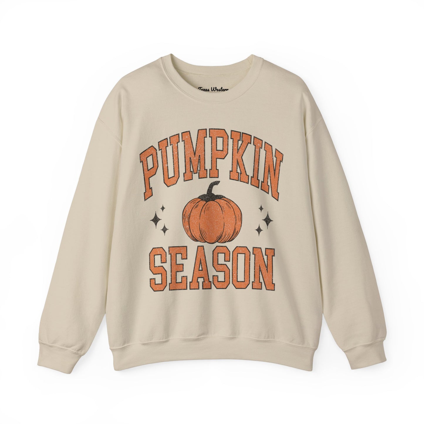 Pumpkin Season Varsity Font Crewneck - Gildan