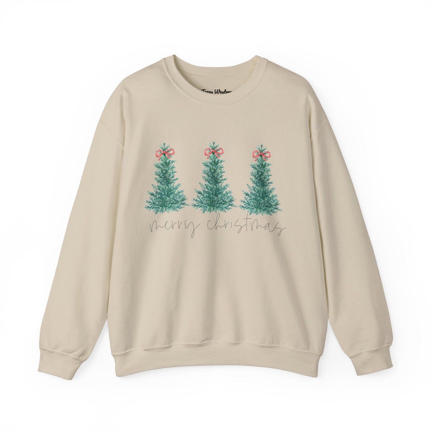 Watercolor Merry Christmas Crewneck - Gildan