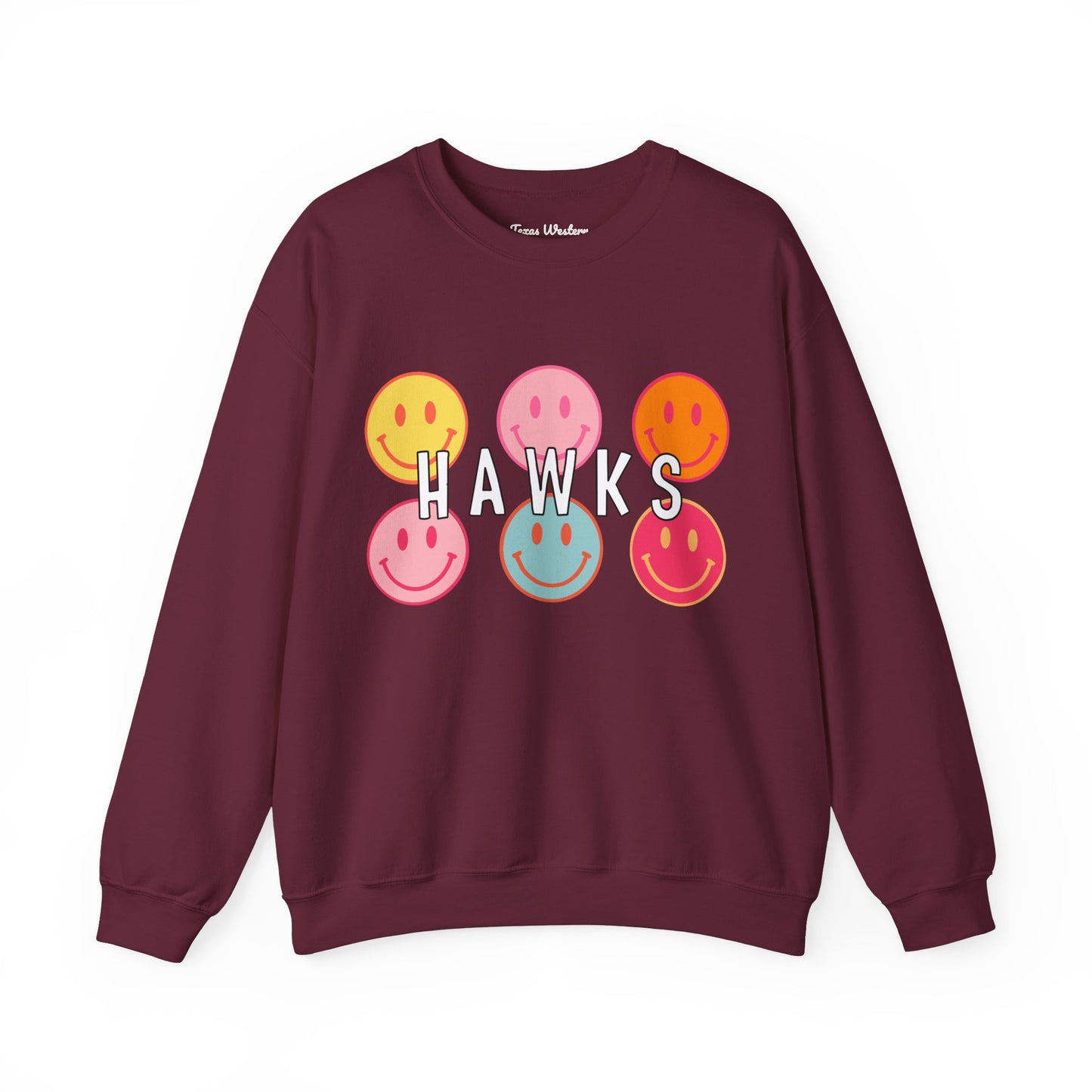 Hawks Smiley Crewneck - Gildan