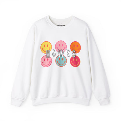 Hawks Smiley Crewneck - Gildan