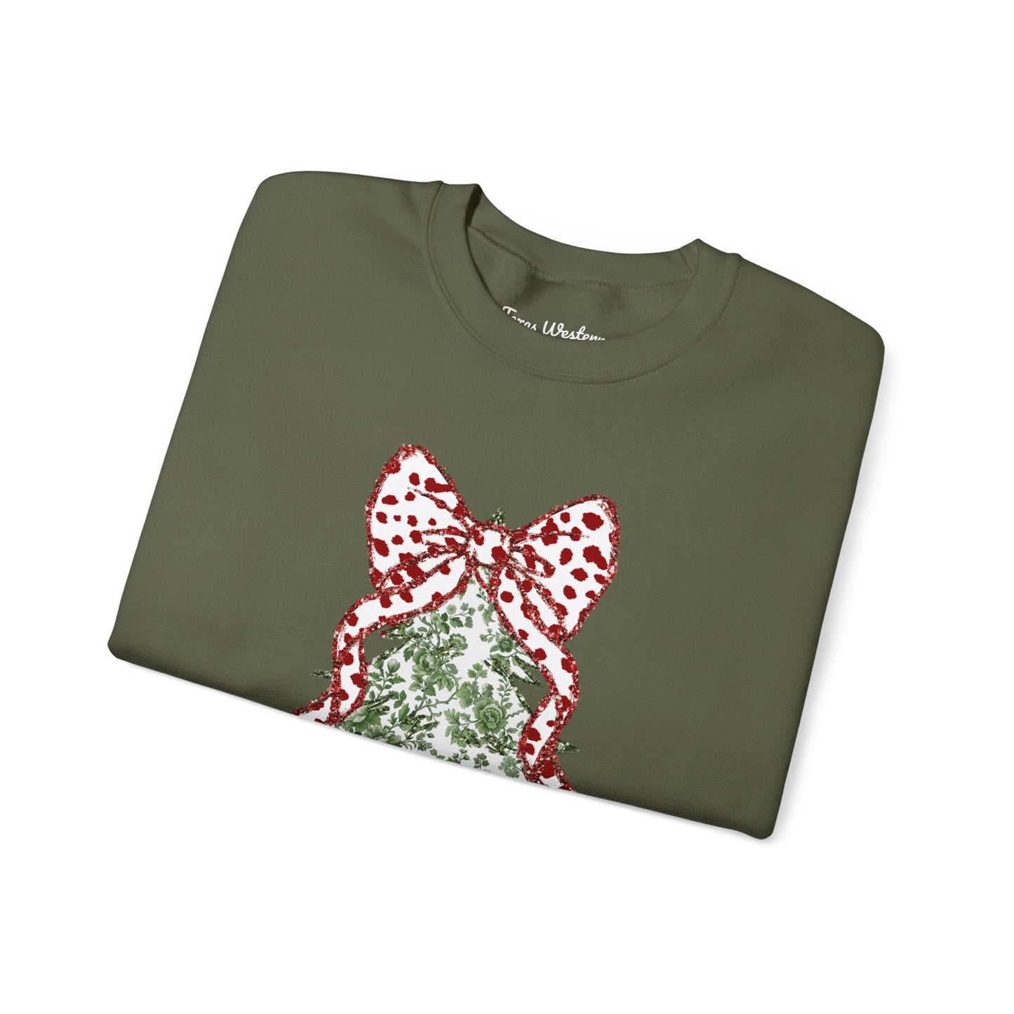 Glitter Christmas Tree Crewneck - Gildan
