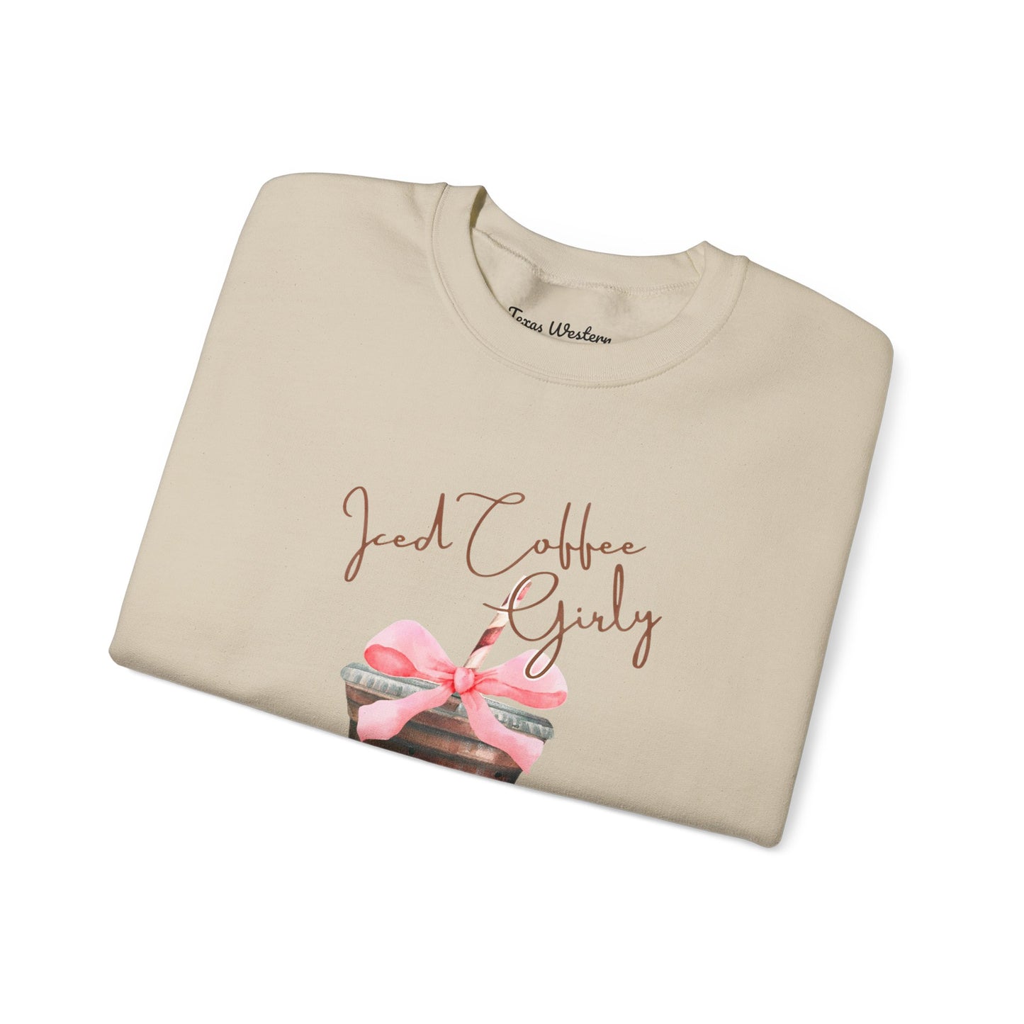 Iced Coffee Girly Crewneck - Gildan
