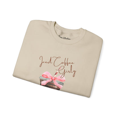 Iced Coffee Girly Crewneck - Gildan