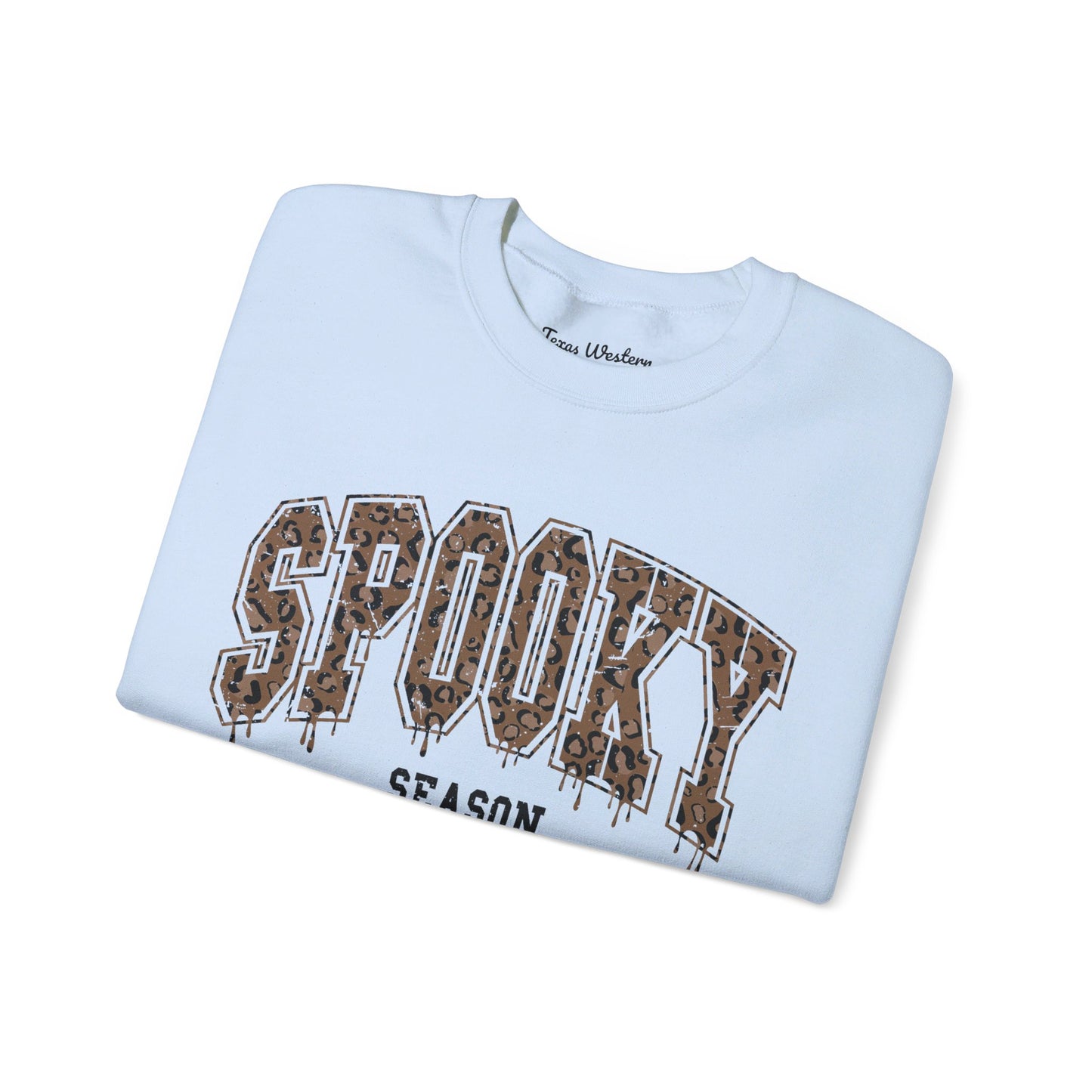 Spooky Season Brown Cheetah Crewneck - Gildan