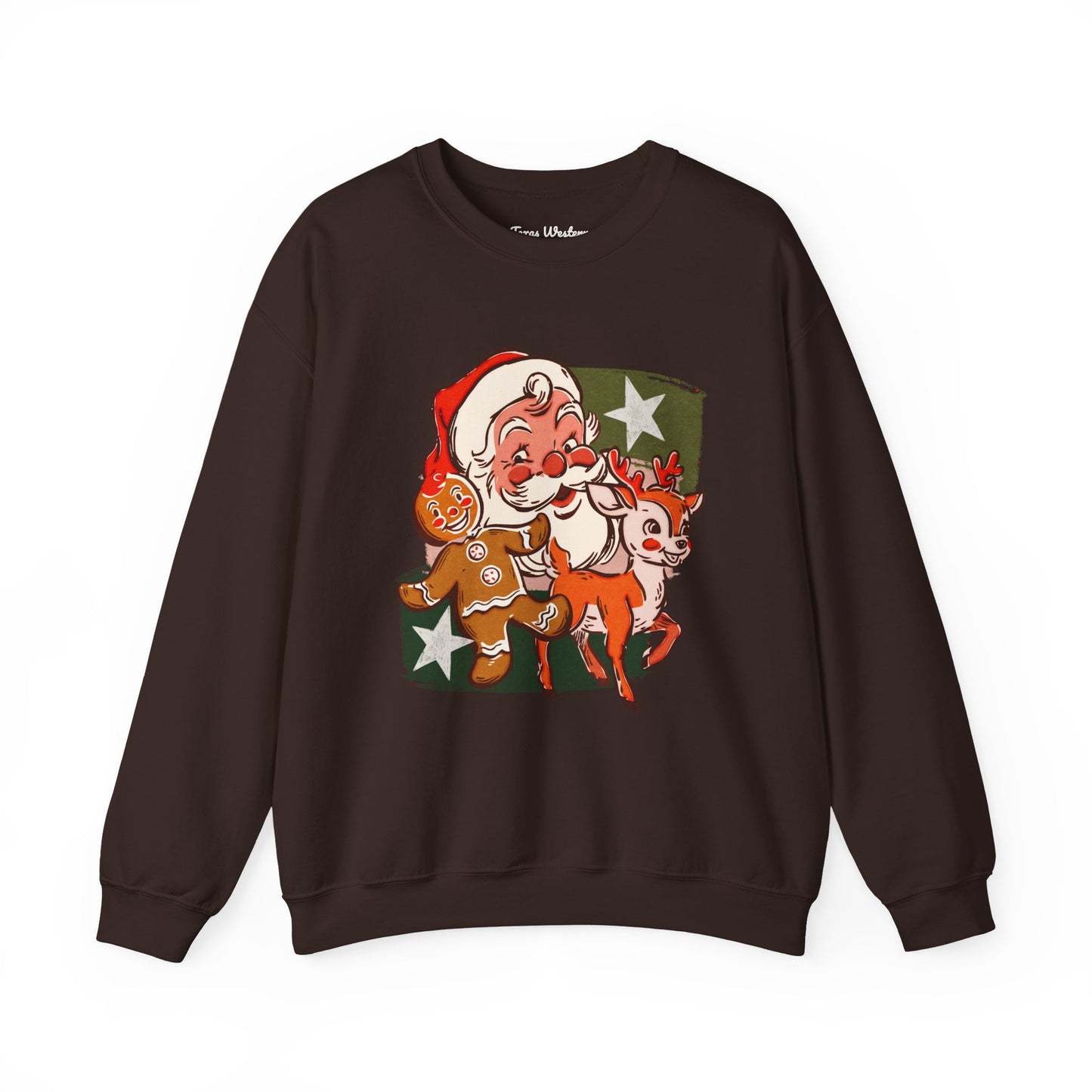 Vintage Christmas Collage Crewneck - Gildan