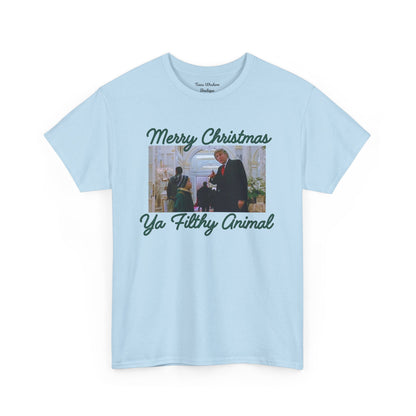 Merry Christmas Ya Filthy Animal Tee - Gildan