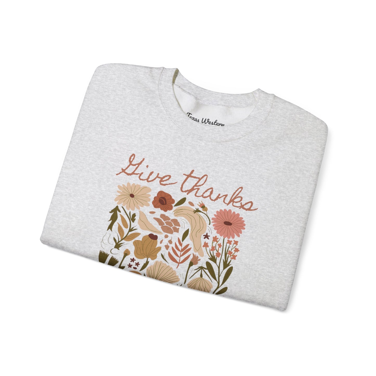 Give Thanks Boho Crewneck - Gildan