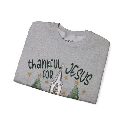 Thankful For Jesus Crewneck - Gildan