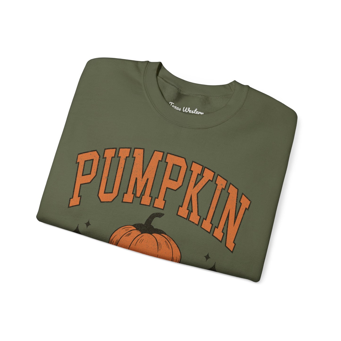 Pumpkin Season Varsity Font Crewneck - Gildan