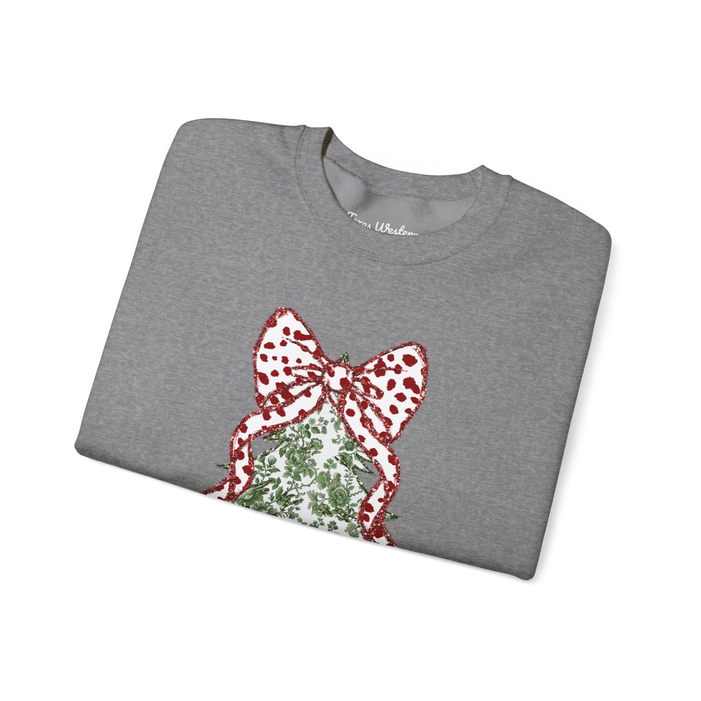Glitter Christmas Tree Crewneck - Gildan