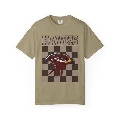 Checkered Hawks Tee - Comfort Colors