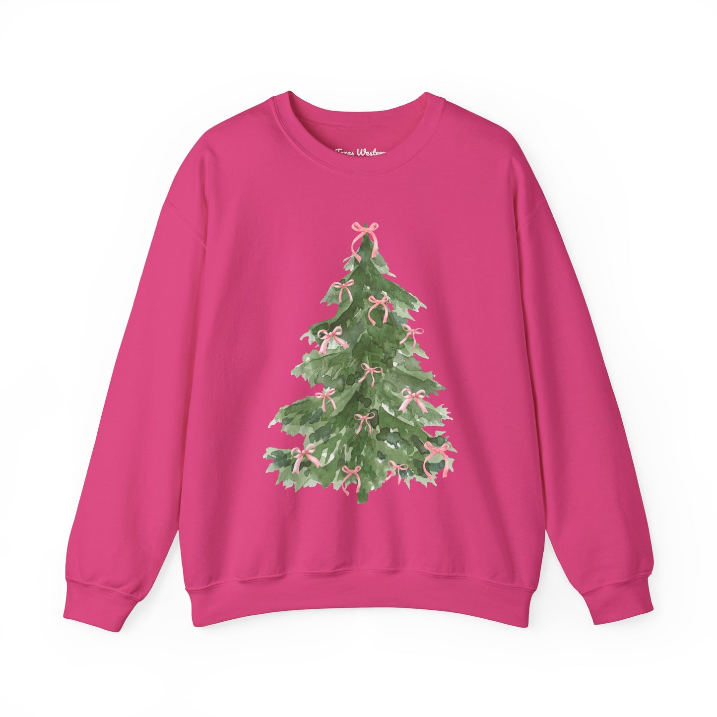 Pink Bow Christmas Crewneck - Gildan