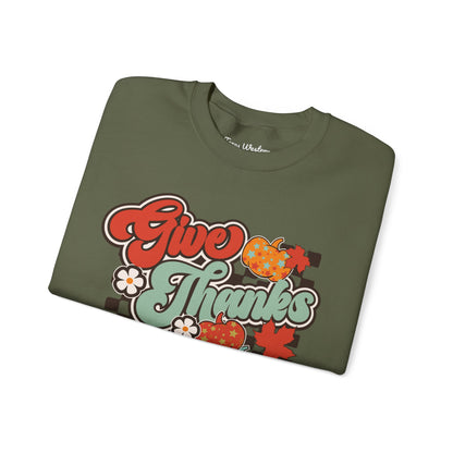 Give Thanks To The Lord - Red - Crewneck - Gildan