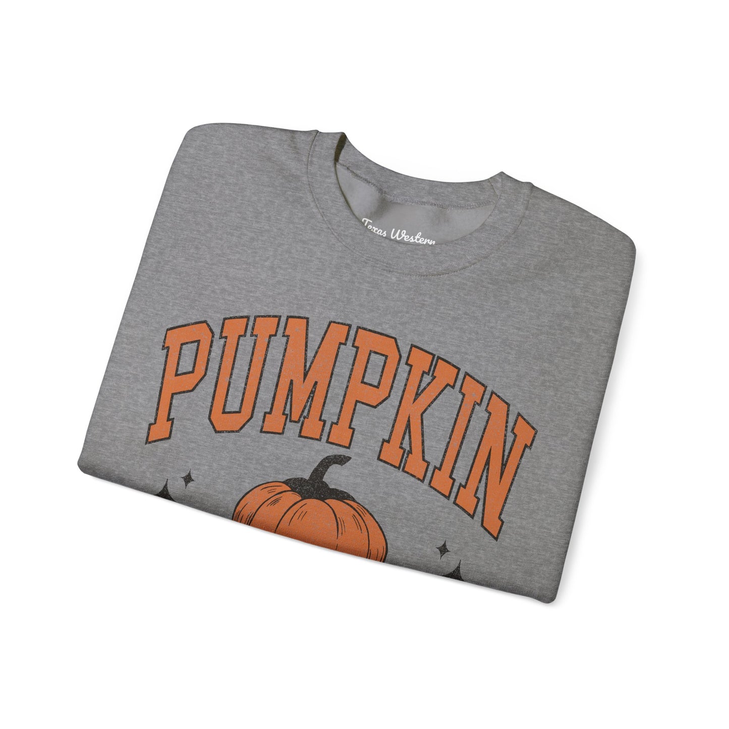 Pumpkin Season Varsity Font Crewneck - Gildan