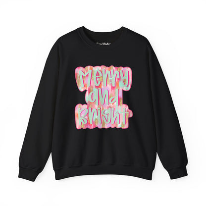 Merry & Bright Crewneck - Gildan