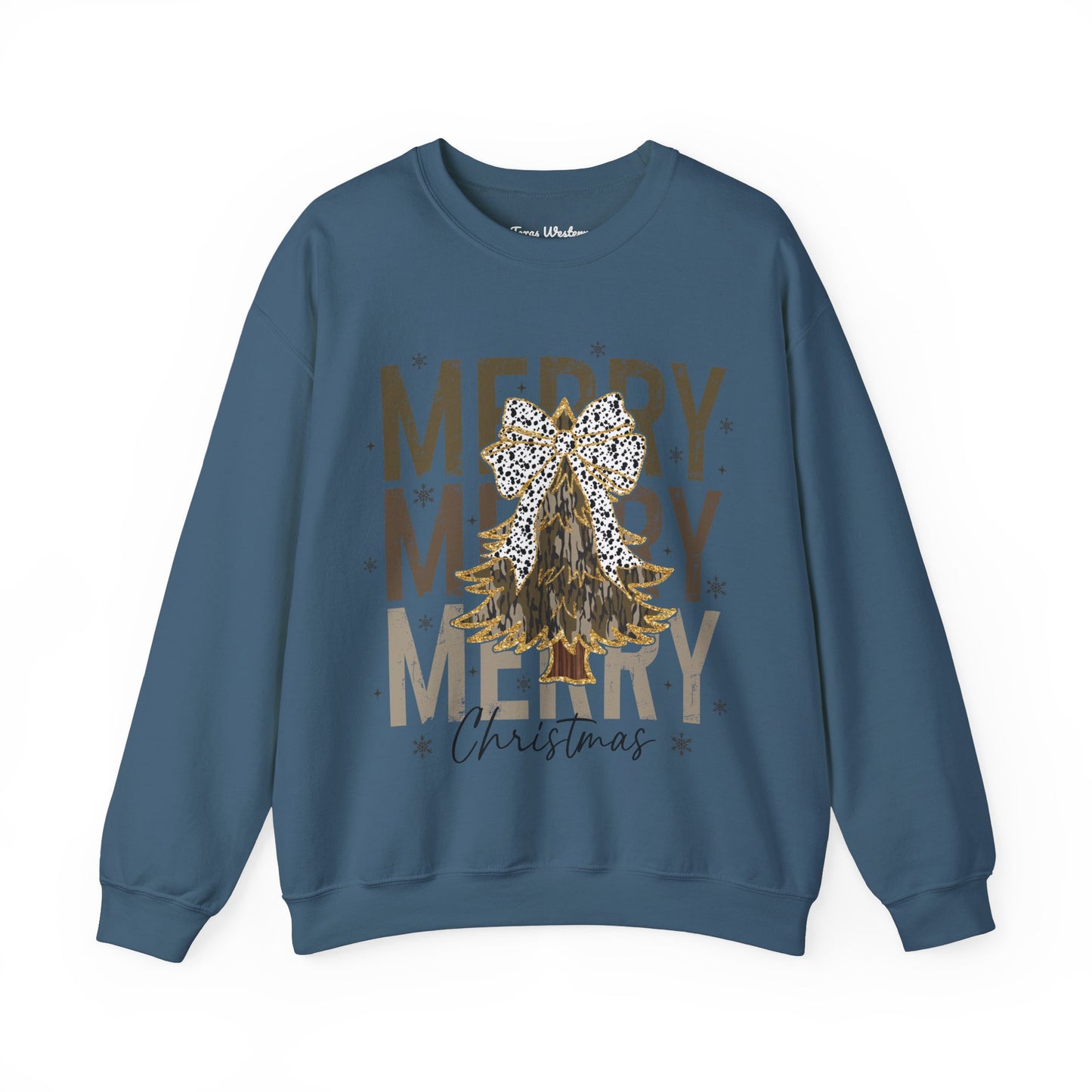 Camo Merry Christmas Crewneck - Gildan