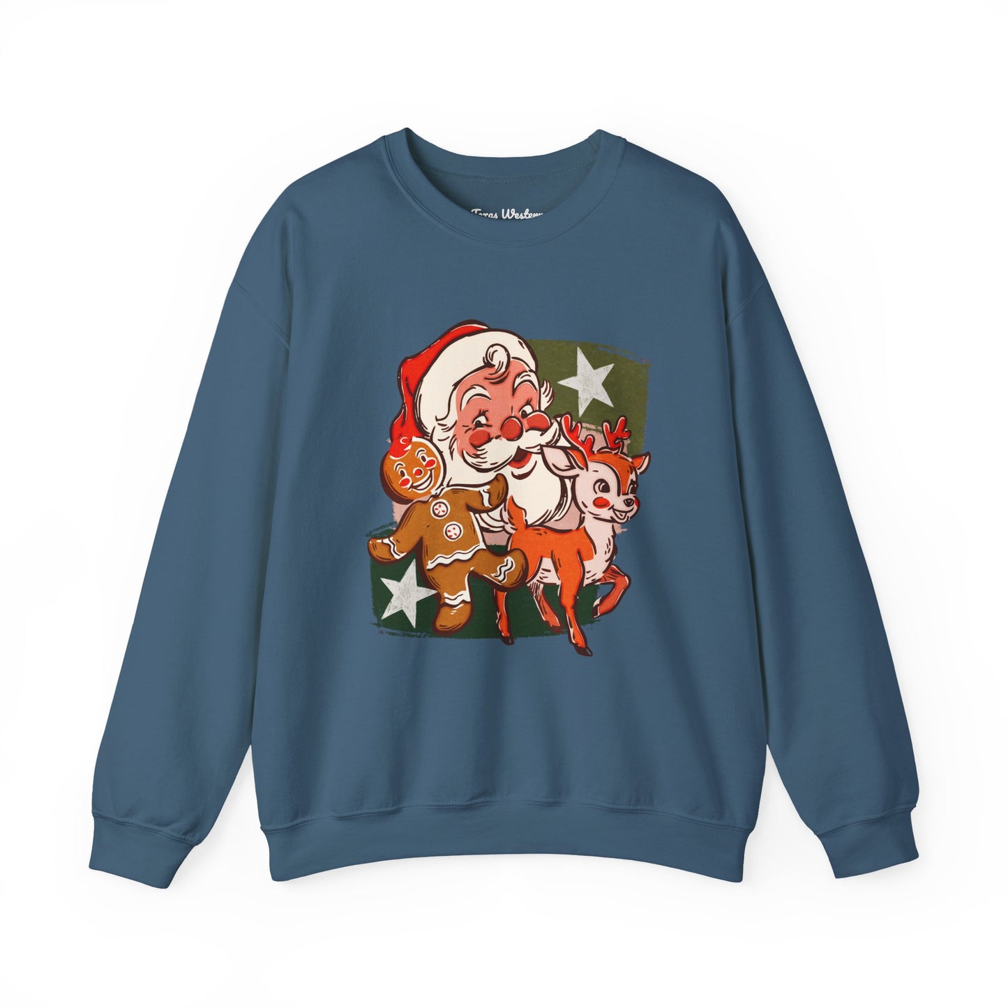 Vintage Christmas Collage Crewneck - Gildan