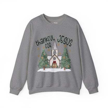 Thankful For Jesus Crewneck - Gildan