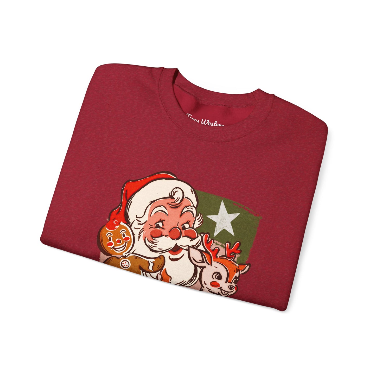 Vintage Christmas Collage Crewneck - Gildan