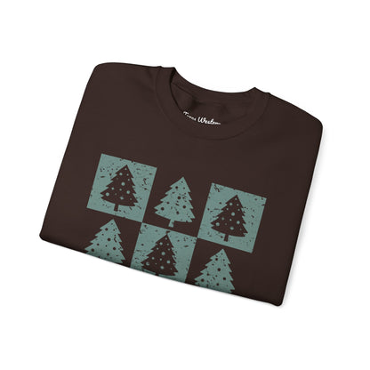 Checkered Christmas Tree Crewneck - Gildan