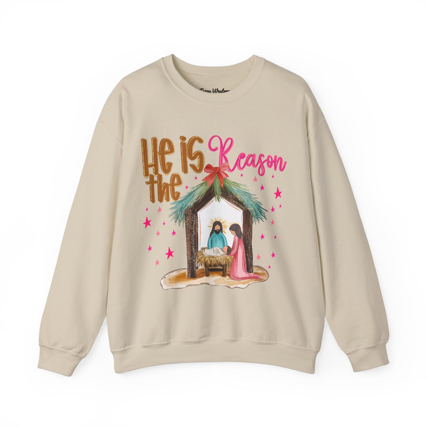 He is The Reason Crewneck - Gildan