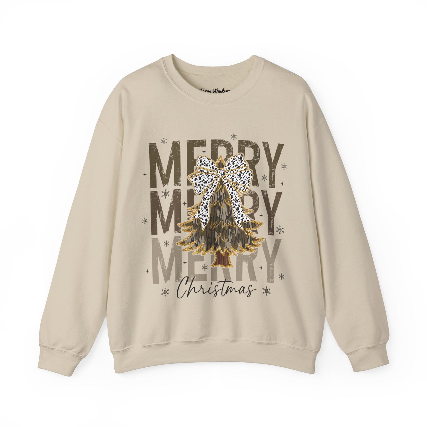 Camo Merry Christmas Crewneck - Gildan