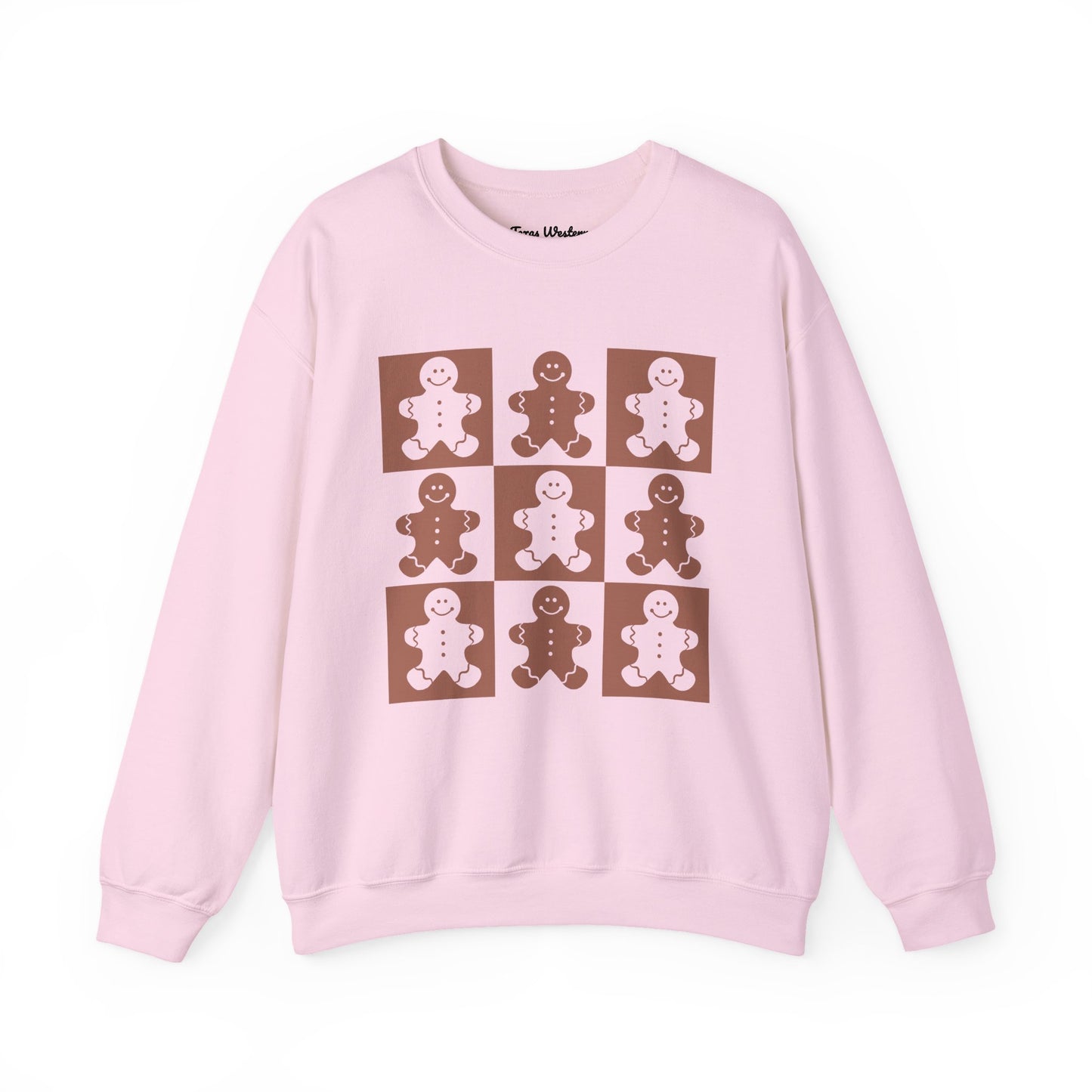 Checkered Gingerbread Crewneck - Gildan