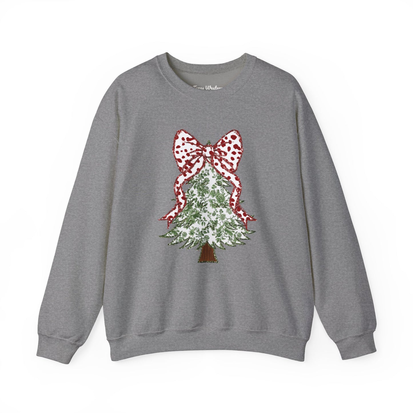 Glitter Christmas Tree Crewneck - Gildan