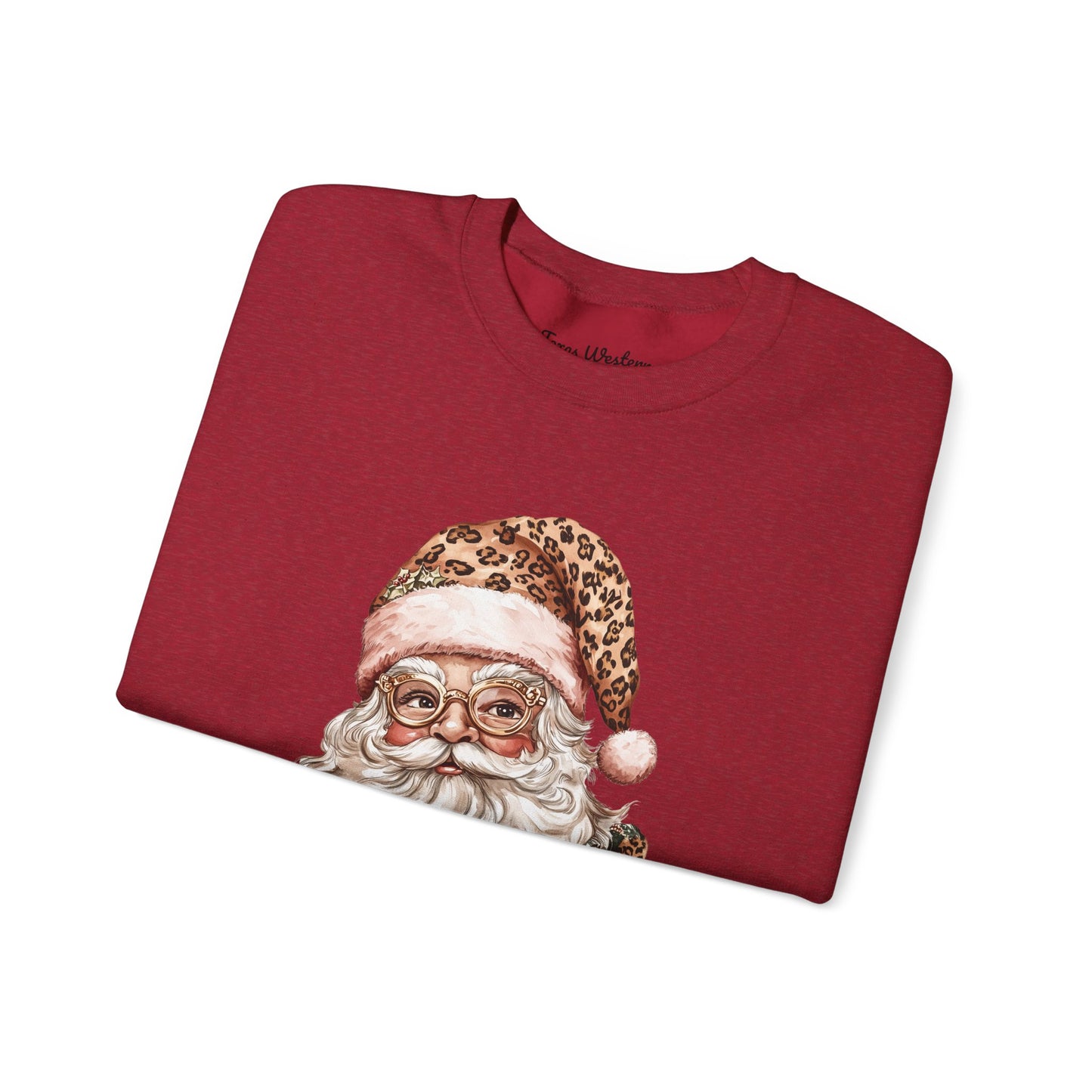 Cheetah Santa Crewneck - Gildan