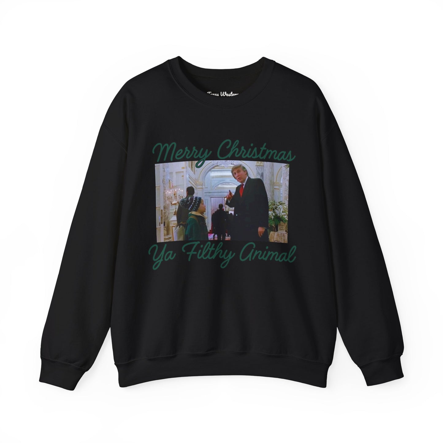 Merry Christmas Ya Filthy Animal Crewneck - Gildan