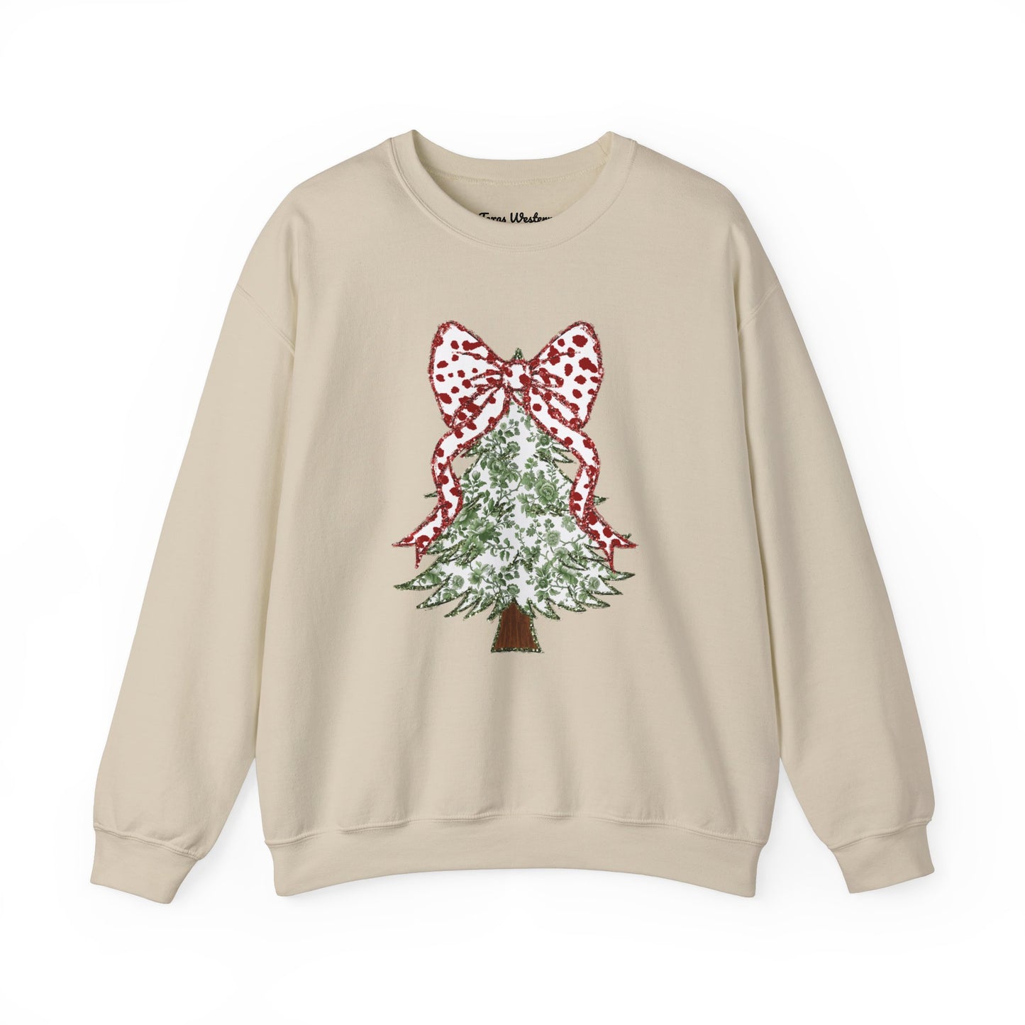Glitter Christmas Tree Crewneck - Gildan