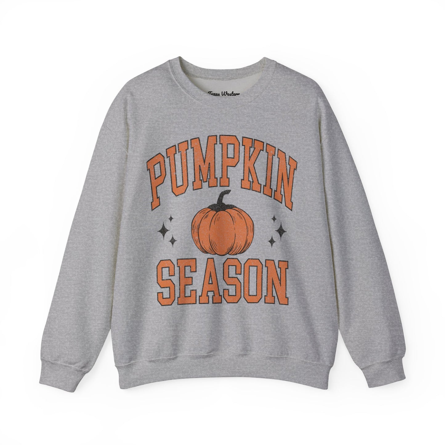 Pumpkin Season Varsity Font Crewneck - Gildan