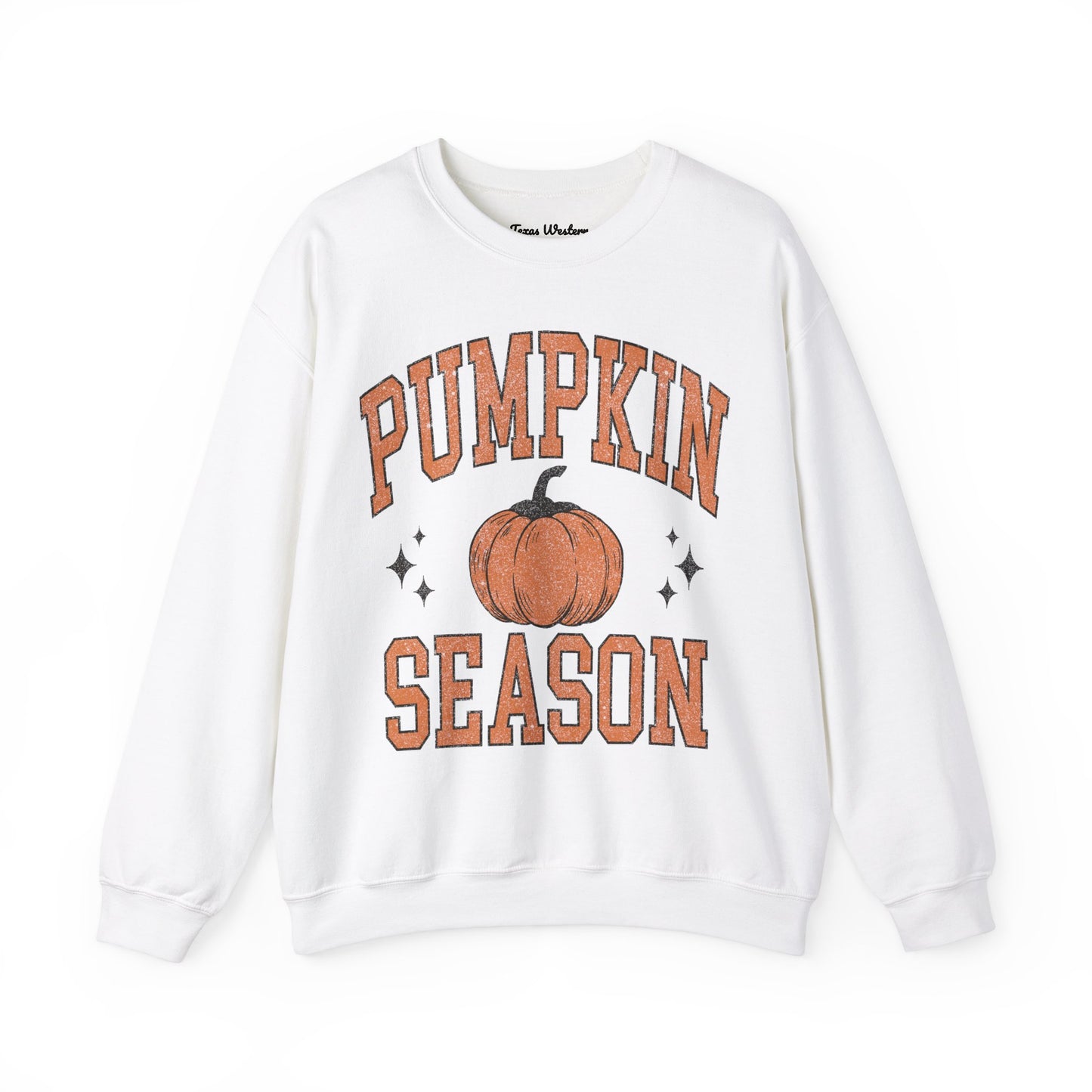 Pumpkin Season Varsity Font Crewneck - Gildan