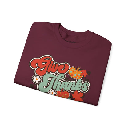 Give Thanks To The Lord - Red - Crewneck - Gildan