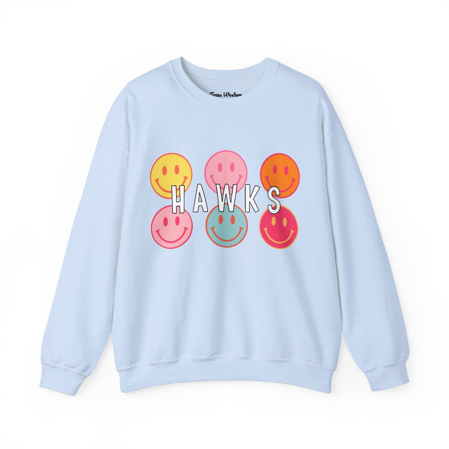 Hawks Smiley Crewneck - Gildan