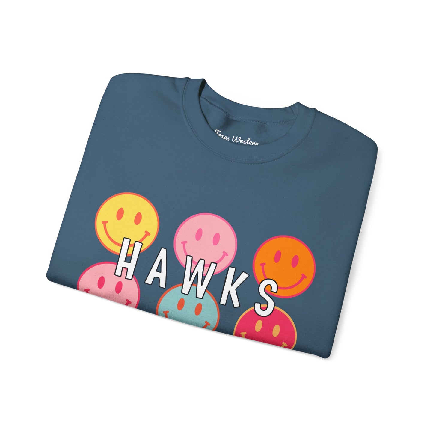 Hawks Smiley Crewneck - Gildan