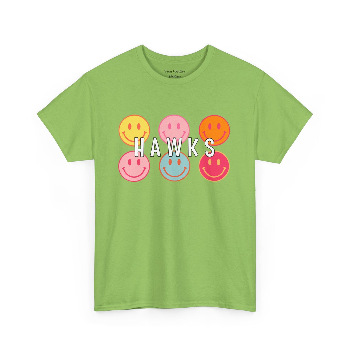 Hawks Smiley Tee  - Gildan