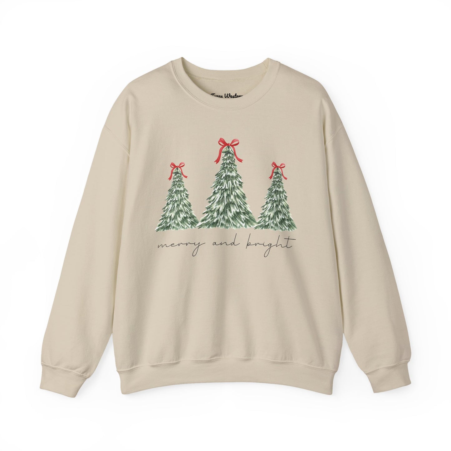 Merry and Bright Crewneck - Gildan