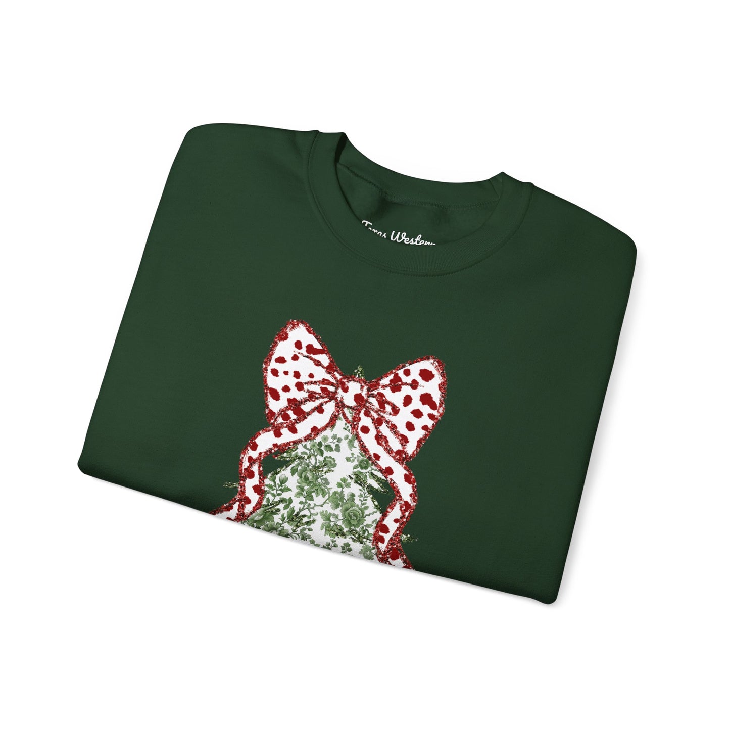 Glitter Christmas Tree Crewneck - Gildan