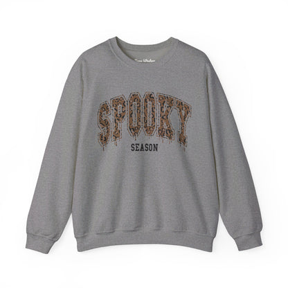 Spooky Season Brown Cheetah Crewneck - Gildan